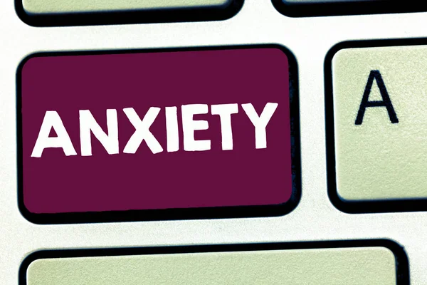 Text sign showing Anxiety. Conceptual photo Excessive uneasiness and apprehension Panic attack syndrome