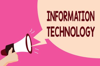 Bilgi Teknolojisi 'ni gösteren bir not yazıyorum. İletiyi Kaydetmek ve Göndermek için İş Fotoğrafı Gösterme Sistemleri