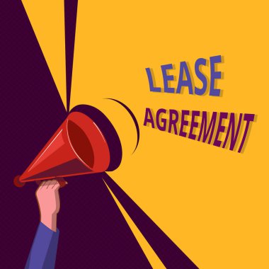 Konsept el yazısı kira sözleşmesini gösteriyor. İş fotoğrafçılığı sözleşmesi kira sözleşmesini kabul ediyor.