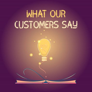 Kavramsal el ne bizim müşteriler Say gösterilen yazma. Tüketici reaksiyonları kullanıcıların geribildirim bilmek iş fotoğraf metin