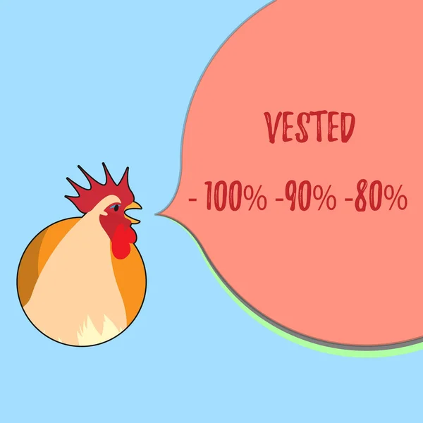 Texto escrito por Word Vested 100 90 80. Concepto de negocio para elegibles para beneficios de jubilación basado en años de servicio —  Fotos de Stock