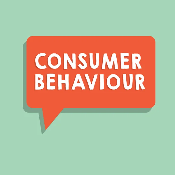 Κείμενο πινακίδα που δείχνει την συμπεριφορά των καταναλωτών. Εννοιολογική φωτογραφία αποφάσεις που οι άνθρωποι κάνουν να αγοράσει ή να μην αγοράσει ένα προϊόν — Φωτογραφία Αρχείου