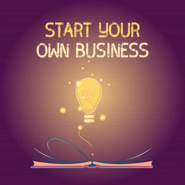 Konzeptionelle Handschrift, die die Gründung eines eigenen Unternehmens zeigt. business photo text unternehmerisches Unterfangen ein Start-up in den Handel eintreten — Stockfoto
