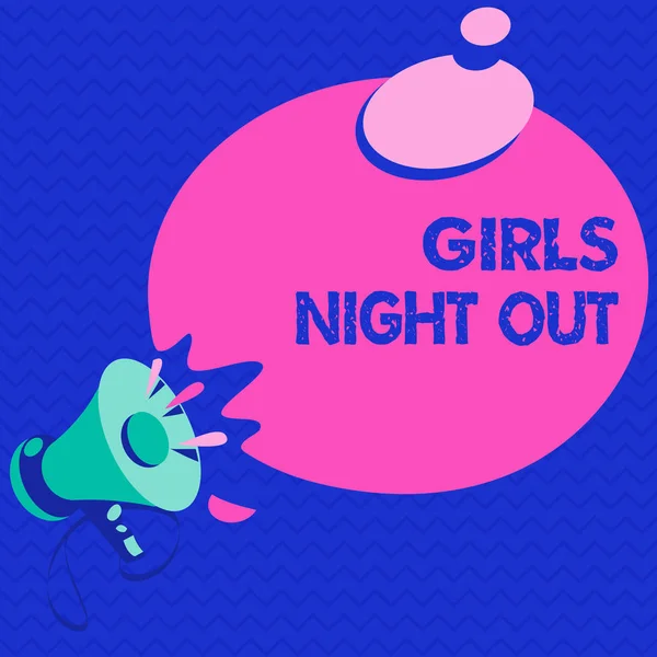 Word writing text Girls Night Out. Business concept for Freedoms and free mentality to the girls in modern era — Stock Photo, Image