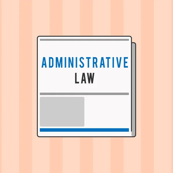 Adminisztratív jogot mutató szöveges jel. Fogalmi fotó Szabályok Testülete Szabályok Rendelkezések által létrehozott kormány — Stock Fotó