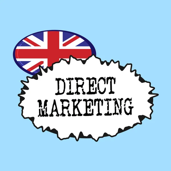 Word writing text Direct Marketing. Business concept for business of selling products or services to public