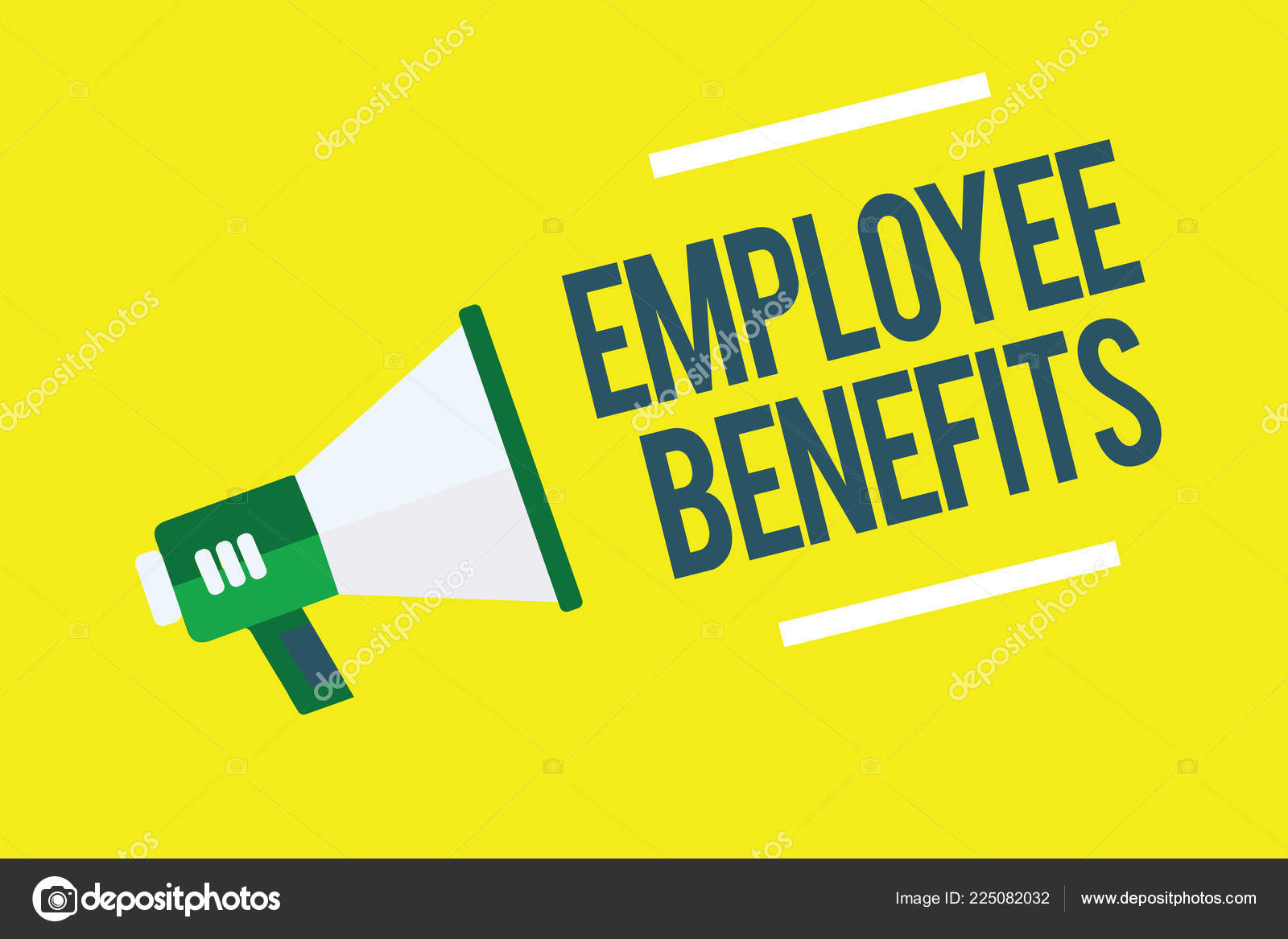 Writing Note Showing Employee Benefits Business Photo Showcasing Indirect And Noncash Compensation Paid To An Employee Megaphone Yellow Background Important Message Speaking Loud Stock Photo Image By C Artursz 225082032