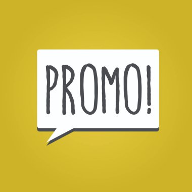 Promo yazma el yazısı metin. Kavram anlam parça tanıtım ya da reklam özellikle kısa film şeklinde