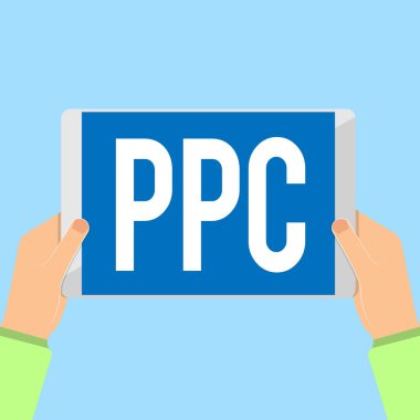 Reklamverenler reklamlarının biri her tıklandığında pazarlama bir ücret ödemek için metin Ppc. iş kavramı yazma Word