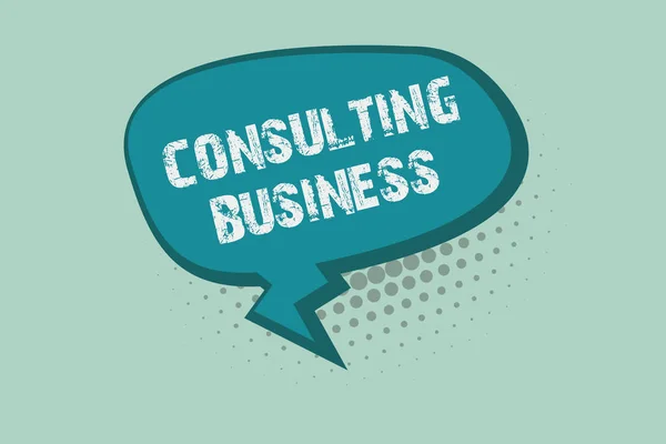 Scrittura di testi a mano Consulting Business. Concetto significato Consulenza Studio Esperti danno consulenza professionale — Foto Stock