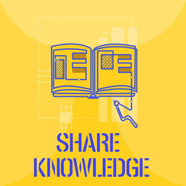 Κείμενο γραφής λέξεων Μοιραστείτε τη Γνώση. Επιχειρηματική ιδέα για τη διδασκαλία άλλων τι έμαθα πριν Δίνοντας διαλέξεις — Φωτογραφία Αρχείου