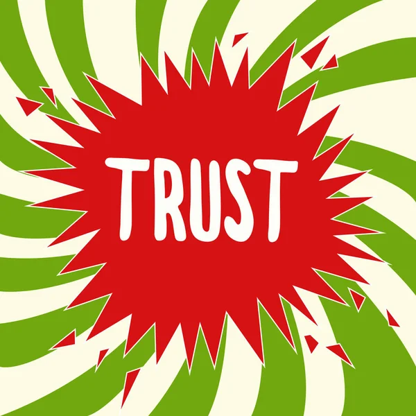 Escritura a mano de texto Trust. Concepto que significa creencia firme en la confiabilidad verdad o habilidad alguien algo Familia —  Fotos de Stock