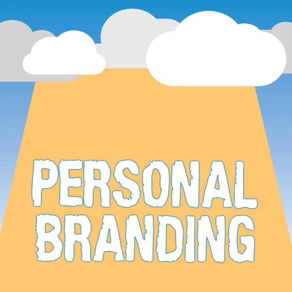 Texto de escritura de palabras Personal Branding. Concepto de negocio para el Marketing y sus carreras como marcas — Foto de Stock