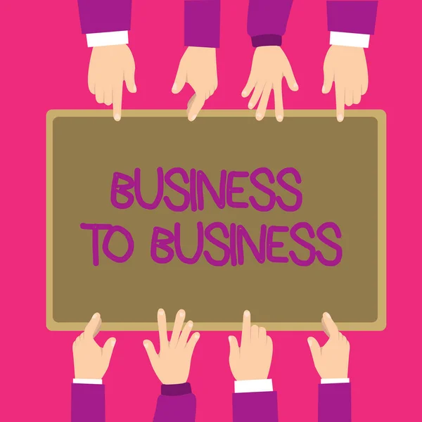 Tekst teken weergegeven: Business To Business. Conceptuele foto commerciële transactie tussen twee bedrijven — Stockfoto