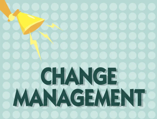 Texto de caligrafia Change Management. Conceito significado Substituição da liderança em uma organização Novas Políticas — Fotografia de Stock