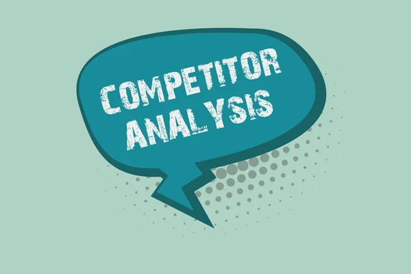 Manuscrito de texto escrita Competitor Analysis. Conceito que significa Determinar a Fraqueza da Força do Mercado Competitivo — Fotografia de Stock