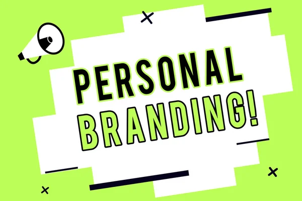 Texto de escritura de palabras Personal Branding. Concepto de negocio para la práctica de la gente que se comercializa imagen como marcas — Foto de Stock