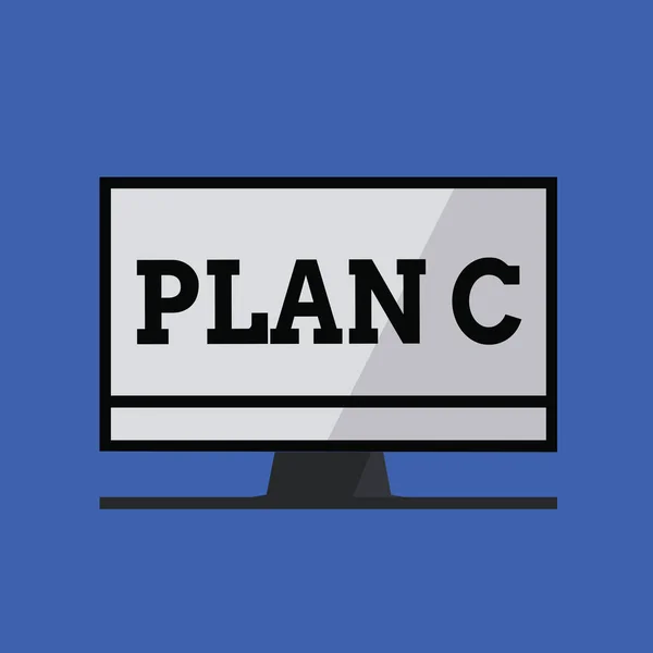 Texto de escritura de palabras Plan C. Concepto de negocio para los últimos Estrategia de respaldo propuesta detallada para hacer algo — Foto de Stock