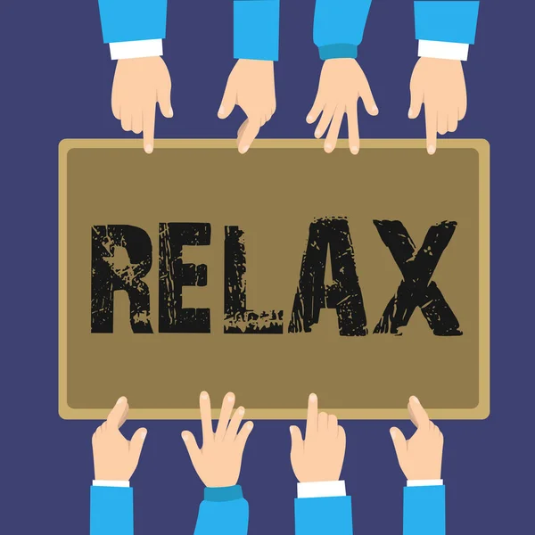 Rukopis textu Relax. Pojetí znamená učinit nebo stát se méně nervózní úzkost zklidnění žádná omezení — Stock fotografie