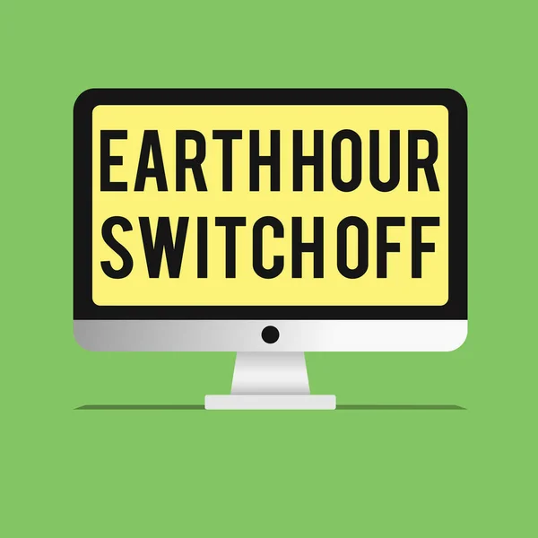 Word writing text Earth Hour Switch Off. Business concept for The Lights Out Event Annual Movement Planet Day