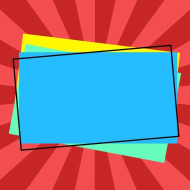 Tasarım iş kavramı iş reklam Web sitesi promosyon afiş boş sosyal medya reklam yığın boş dikdörtgen özetlenen farklı renk inşaat kağıt için