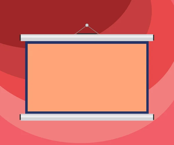 Design Geschäftskonzept leere Kopie Text für Web-Banner Werbematerial-Attrappe Vorlage leere tragbare Wand hängende Projektionswand für Konferenzpräsentation — Stockvektor