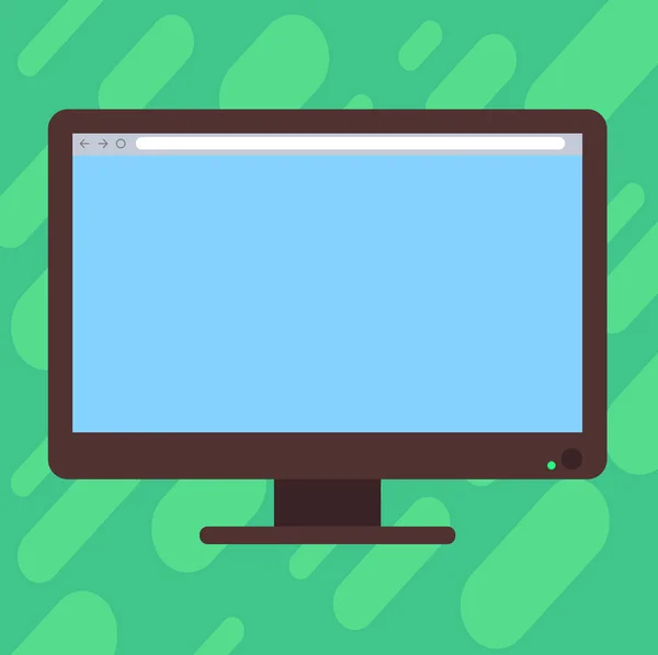 设计商业概念空白副本文本为网页横幅宣传材料模拟模板空白计算机桌面监视器彩色屏幕安装与进度条 — 图库矢量图片
