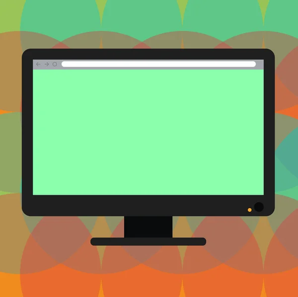 Design üzleti üres másolat helyet szöveget Ad website promóció elszigetelt Banner sablon üres számítógép asztali Monitor színes képernyő szerelt a haladás büfé — Stock Vector