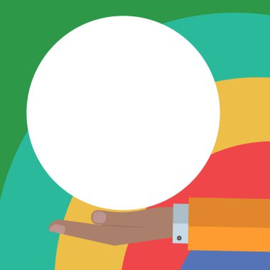 Tasarım iş boş şablon izole Minimalist grafik düzeni şablonu Hu analiz el takım boş düz renk sunan daire Logo posterler için reklam için