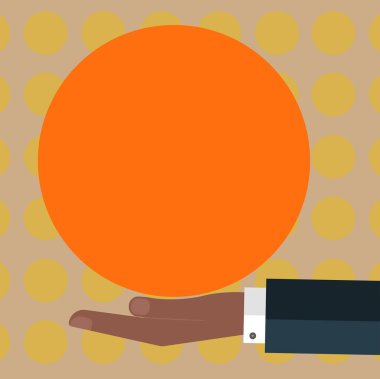 İş boş şablon düzeni için davet tebrik kartı promosyon posteri fiş Hu analiz Logo posterler için bir takım boş düz renk sunan dairede el için