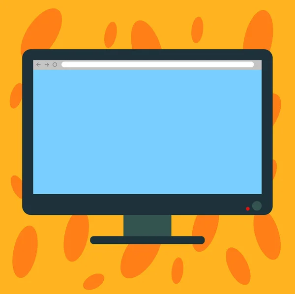 Web バナー販促資料テンプレートの空白コンピューター デスクトップ モニター カラー画面搭載進行状況バー モックアップのデザイン ビジネス コンセプト空のコピー テキスト — ストックベクタ