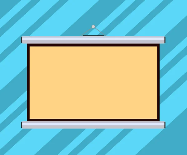 Дизайн бизнес-концепция Пустая копия текста для веб-баннеров рекламные материалы макет шаблон пустой портативной стены висячий проекционный экран для презентации конференции — стоковый вектор