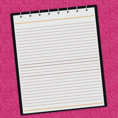 Tasarım iş kavramı iş reklam Web sitesi promosyon afiş için sosyal medya reklam sırada Spiral en iyi renk Not defteri vektör filigranı yazdırılan arka plan üzerinde boş