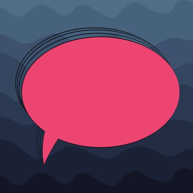 Tasarım iş kavramı boş şablon kopya alanı metin reklam Web sitesi için boş Oval özetlenen katı renk konuşma balonu boş metin balon izole vektör