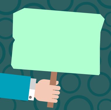 İzole iş kavramı boş şablon kopya alanı posterler kupon promosyon malzeme Hu analiz el Holding boş renkli afişini sopa vektör metin alanı olan