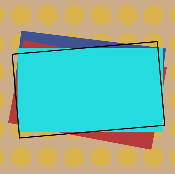 Επιχειρηματική ιδέα κενό πρότυπο αντίγραφο χώρο απομονωμένο αφίσες κουπόνια προωθητικό υλικό σωρών του κενό περιγράφεται διαφορετικά χρώμα κατασκευή χαρτιού ορθογώνιου — Διανυσματικό Αρχείο
