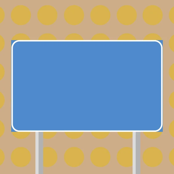 Negocio Plantilla vacía para el diseño para invitación tarjeta de felicitación promoción cartel voucher Blanco rectangular al aire libre Color Signpost Vector con dos patas y contorno — Vector de stock