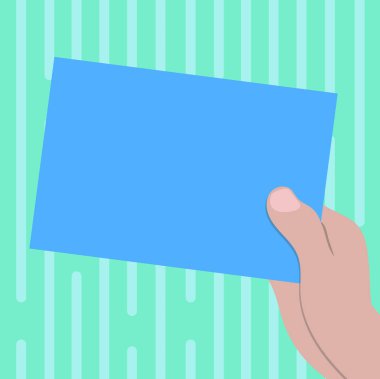 İş kavramı boş kopya metin Web afiş promosyon malzemesi şablonu çizilmiş Hu analiz el Holding sunulması boş renk kağıt karton vektör alay etmek için Tasarla