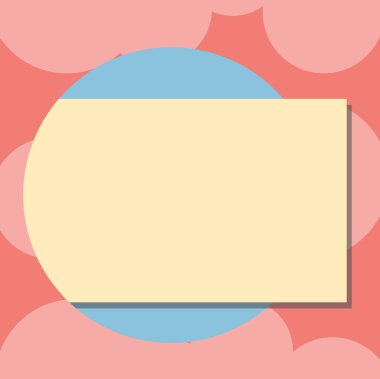 Tasarım iş boş şablon izole Minimalist grafik düzeni şablonu ile gölge geliyor dışarı bir daire vektöründen boş renk dikdörtgen reklam için