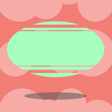 Tasarım iş boş şablon izole Minimalist grafik düzeni şablonu boş renk Oval şekli yatay şerit yüzen ve gölge vektör ile reklam için