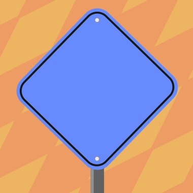 İş kavramı boş kopya alanı modern arka plan boş elmas şekli rengi yol uyarı tabela ile bir bacak vektör Stand Tasarım