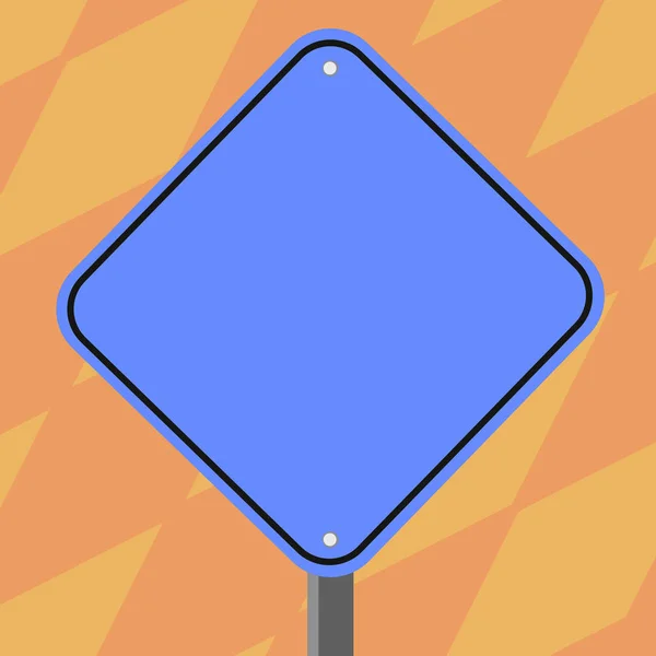 Navrhovat obchodní koncept prázdný kopie prostor moderní abstraktní pozadí prázdné Diamond tvaru barvu Road varování Signage s jednou nohou stojí vektor — Stockový vektor