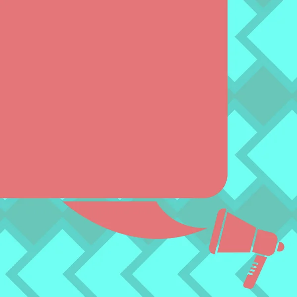 Design business concept Annunci commerciali per banner promozionali di siti web annunci di social media vuoti Silhouette a colori di Blank Square Speech Bubble e Megaphone Vector — Vettoriale Stock