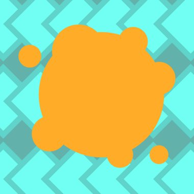 Tasarım iş boş şablon izole Minimalist grafik düzeni şablonu boş deforme renk yuvarlak şekli ile küçük daireler soyut vektör reklam için