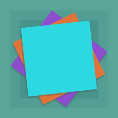 Tasarım iş kavramı iş reklam Web sitesi promosyon afiş için sosyal medya reklam birden çok katman, boş çarşafları renk kağıt karton vektör gölge ile boş