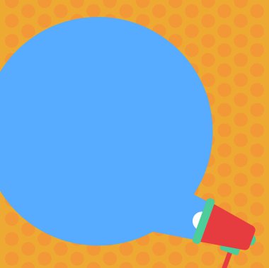 İş kavramı boş kopya alanı modern arka plan boş yuvarlak renk konuşma balonu geliyor Out of megafon duyuru için Tasarla