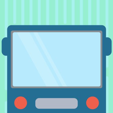 Tasarım iş kavramı boş kopya alanı modern soyut arka plan çizilmiş düz ön görünümü, otobüs boş renk pencere kalkan yansıtan ile