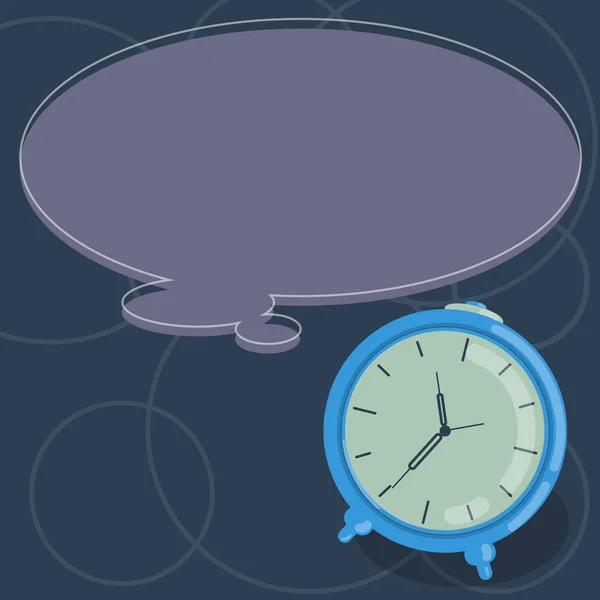 Ontwerp bedrijf lege kopie de concepttekst voor Web banners promotiemateriaal mock up sjabloon lege kleur dacht dat tekstballon met overzichts- en Alarm Clock Vector — Stockvector