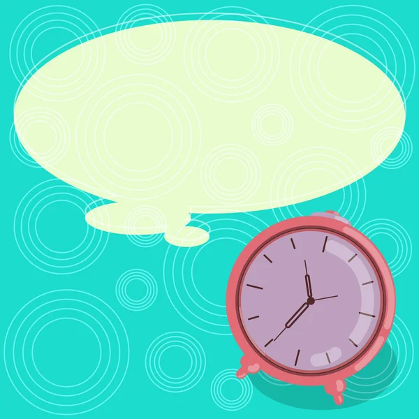 Design business concept Modello vuoto copia il testo dello spazio per il sito web annuncio isolato Blank Color Thought Speech Bubble with Outline and Alarm Clock Vector — Vettoriale Stock