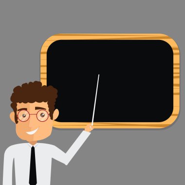 İzole iş kavramı boş şablon kopya alanı posterler kupon promosyon malzemesi adam ayakta tutan sopa işaret duvara monte renk Pano için